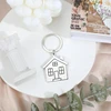Mucoos namų raktų pakabukas, personalizuotas raktų pakabukas, naujų namų raktų pakabukas, moteriškas juokingas raktų pakabukas, dovanos moterims, juokinga, dovana merginai, sidabrinis