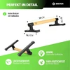 Müller & Blum Premium žemos paraletės iš medžio, tvarūs ir neslystantys atsispaudimų laikikliai, idealūs atsispaudimams ir stovėjimui ant rankų, atsispaudimų strypas naudojimui patalpose ir lauke, kalistenikos įranga