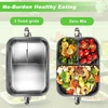 Mumisuto bento priešpiečių dėžutė, 1200 ml nerūdijančio plieno priešpiečių dėžutė, bento dėžutė su 3 skyriais, metalinė priešpiečių dėžutė su mediniu dangteliu, priešpiečių dėžutė, pusryčių dėžutė į mokyklą ir ekskursijas, priešpiečių dėžutė suaugusiems