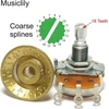 Musiclily metriniai gitaros potenciometro dangteliai "top Hat" tipo, garso stiprumo ir tembro reguliavimo galvutės, skirtos epiphone les paul sg import elektrinėms gitaroms, auksinės spalvos (4 vnt.)