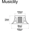 Musiclily metriniai gitaros potenciometro dangteliai "top Hat" tipo, garso stiprumo ir tembro reguliavimo galvutės, skirtos epiphone les paul sg import elektrinėms gitaroms, auksinės spalvos (4 vnt.)