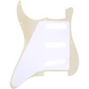 Musiclily Sss 11 skylių strat elektrinės gitaros pickguard fender us/mexico made standard stratocaster modernaus stiliaus gitaros dalims, 4 sluoksnių pearl aged baltas