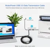 Mutecpower 5 m aktyvus usb 3.0 jungties prailginimo kabelis (tėtis-mama) su signalo stiprinimu ir usb maitinimo šaltiniu - juodas 5 m - suderinamas su nešiojamaisiais kompiuteriais, standžiaisiais diskais, XBOX, ps4, vr ir kt.