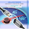 Mutecpower 5 m aktyvus usb 3.0 jungties prailginimo kabelis (tėtis-mama) su signalo stiprinimu ir usb maitinimo šaltiniu - juodas 5 m - suderinamas su nešiojamaisiais kompiuteriais, standžiaisiais diskais, XBOX, ps4, vr ir kt.