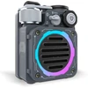 Kompiuterio kolonėlės Muzen Cyber-cube bluetooth kolonėlė maža, nešiojama mini kolonėlė su rgb apšvietimu ir žibintuvėliu, ipx5 atspari vandeniui, skirta žaidimams, vakarėliams, dušui, stovyklavimui, lauke, šaunios dovanos tėčiui vyrams