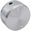 Mxuteuk knob-06-30sr gitaros rankenėlės sidabrinės gitaros rankenėlės garso reguliavimo aliuminio sukamasis potenciometras sukamieji rankenėlės elektrinėms gitaroms bosinė gitara varžtų atsarginė dalis tipas 30 x 17 mm (d x h)