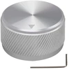 Mxuteuk knob-06-30sr gitaros rankenėlės sidabrinės gitaros rankenėlės garso reguliavimo aliuminio sukamasis potenciometras sukamieji rankenėlės elektrinėms gitaroms bosinė gitara varžtų atsarginė dalis tipas 30 x 17 mm (d x h)