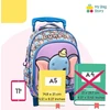 Mybagstory - kuprinė mergaitėms Dumbo - Disney - vaikams - į mokyklą - darželis - mokyklinė kuprinė - reguliuojami dirželiai - dovanos idėja - 30 cm - su ratukais - vežimėliai - violetinė/mėlyna/rožinė, Dumbo – violetinė/mėlyna/rožinė – 30