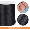 Nailoninė virvė apyrankėms 1,5 mm x 200 m nailoninis siūlas apyrankių virvelei juodas siūlas nailoninė virvė nailoninė juosta satininė virvė apyrankėms