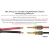 Nakamichi Fanlock Excel Series paauksuoti 24k bananiniai kištukai, 10awg - 18awg, 4 mm storio, skirti garsiakalbių stiprintuvui, Hi-fi stereo namų kino teatro garso kabelio greitam prijungimui, 48 vnt. (24 poros)