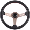 Nardi Momo vairas, Nardi vairas, vairas 250 mm, 14 colių, skirtas Nardi stiliui, 6 skylių pusiau apvalkalas, juodos perforuotos odos, sportinis vairas su modifikuotomis dalimis