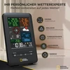 National Geographic belaidė meteorologijos stotis su lauko jutikliu, 5-in-1 spalvotas meteorologijos centras su lauko jutikliu temperatūrai, drėgmei, oro slėgiui, vėjo matuokliu ir lietaus matuokliu, juodas