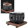 Natudeco japoniškas mini grilis bbq, nešiojamas japoniškas grilio orkaitės aliuminio lydinio mažas grilis bbq priedai stovyklavimui šeimos susitikimui (l)