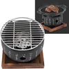 Natudeco japoniškas mini grilis bbq, nešiojamas japoniškas grilio orkaitės aliuminio lydinio mažas grilis bbq priedai stovyklavimui šeimos susitikimui (l)