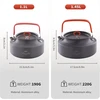 Naturehike Kempinginis arbatinukas kavos puodas nešiojamas lauko arbatinukas aliumininis su snapeliu 1,45 l (pilkas)