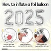 Naujųjų metų išvakarių dekoracija 2025 xxl, naujųjų metų dekoracija, "happy New Year" girlianda, 2025 folinis balionas, rekvizitai nuotraukoms, blizgučių užuolaida, auksiniai ir balti balionai naujųjų metų išvakarių 2025 vakarėlio dekoracijai sidabro spal