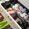 Navaris medžiaginės dėžės daiktų laikymo sistemos organizatorius – 12 vnt. skirtingų dydžių – spintai ir stalčiams – sulankstomos