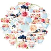 Navy Peony Classy Tea Party lipdukai (31 vnt.) | mėlyni maisto ir gėlių lipdukai vandens buteliams | mieli lipdukai scrapbooking'ui ir dienoraščiams | vandeniui atsparūs lipdukai nešiojamiems kompiuteriams