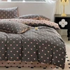 Nayoroom patalynės komplektas 155 x 220 cm rožinės ir juodos spalvos širdelės, reversible patalynės komplektas, mikropluoštas, 2 dalių, modernus, estetiškas širdelių antklodės užvalkalas ir 1 pagalvės užvalkalas 80 x 80 cm su užtrauktuku