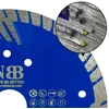 Nbb deimantinis pjovimo diskas deimantinis pjūklas su sustiprintu turbo pjovimo segmentu, 8 mm aukščio, 22,23 mm ašis, deimantinis pjovimo diskas skirtas bendram naudojimui, pjaunant granitą, keramiką, plytas, betoną (125 mm)