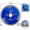 Nbb deimantinis pjovimo diskas deimantinis pjūklas su sustiprintu turbo pjovimo segmentu, 8 mm aukščio, 22,23 mm ašis, deimantinis pjovimo diskas skirtas bendram naudojimui, pjaunant granitą, keramiką, plytas, betoną (125 mm)