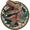 Nbfba medinė dėlionė suaugusiems, 100 detalių dinozaurų tema, netaisyklingos formos dėlionė suaugusiems, 18 x 18.7 cm mokomasis žaislas suaugusiems ir vaikams, šeimos žaidimų kolekcija