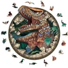 Nbfba medinė dėlionė suaugusiems, 100 detalių dinozaurų tema, netaisyklingos formos dėlionė suaugusiems, 18 x 18.7 cm mokomasis žaislas suaugusiems ir vaikams, šeimos žaidimų kolekcija