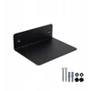 Nefero metalinė mini sieninė lentyna smulkiems daiktams, 15 cm, juoda, loft stiliaus + kaiščiai