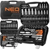 Neo Tools 108 vnt. lizdų raktų rinkinys 1/2" 1/4" Crv plienas