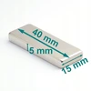 Neodimio magnetas 40x15x5 mm, stačiakampis, plokštelė, stiprus Enes