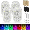 Neovsuny led salono apšvietimas automobiliui, magnetinis led usb jutiklinis šviestuvas, rgb 7 spalvų, reguliuojamas salono apšvietimas automobiliui, įkraunami mobilūs jutikliniai priedai, naktinė salono lemputė, 4 vnt.