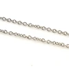 Nerūdijančio plieno grandinėlė 3m, 3x2mm, sidabro spalvos, papuošalams
