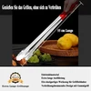 Nerūdijančio plieno grilio žnyplės, ypač ilgos grilio žnyplės, 55 cm grilio priedai, grilio įrankiai, grilio reikmenys kepimui, aukščiausios kokybės virtuvinės žnyplės, dovanos vyrams, tėčiui