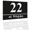 Nerūdijančio plieno juoda aliumininė adreso lentelė su namo numeriu