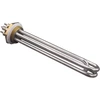 Nerūdijančio plieno kaitinimo elementas 1.25 colio (dn32) 42 mm bsp 3u 24 v 1200 w žalvario flanšas su silikoniniu žiedu