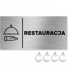 Nerūdijančio plieno lentelė ant durų / sienos Restauracija 10x20 Aliuminio