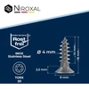 Nerūdijančio plieno medvaržčiai Torx, 4x16mm, 100 vnt.