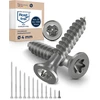 Nerūdijančio plieno medvaržčiai Torx, 4x16mm, 100 vnt.