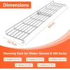 Nerūdijančio plieno šildymo lentyna weber genesis ii 400 serijos dujinėms kepsninėms - praplėsta gaminimo zona modeliams e/s/se-410, e/s-435, atsarginė dalis weber 66045, idealiai tinka maistui šiltam palaikyti