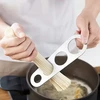 Nerūdijančio plieno spagečių matavimo rinkinys, praktiškos spagečių žnyplės su 4 matavimo skylėmis, idealiai tinka spagečiams ir makaronams, semtuvas ir spagečių šaukštas