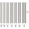 Nerūdijančio plieno strypai, 18 vnt., 2.5-8 mm skersmens, 100 mm ilgio