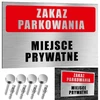 Nerūdijančio plieno ženklas stovėjimas draudžiamas - privati vieta 30x20 aliuminio