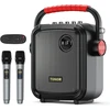 Nešiojama bluetooth kolonėlė Tonor Karaoke Partybox su 2 mikrofonais, belaidė karaoke sistema su belaidžiais mikrofonais, palaiko Bt/tf/usb/aux, skirta vakarėliams/lauke/suaugusiems/vaikams K7