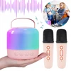Kompiuterio kolonėlės Nešiojama mini karaoke bluetooth mašina su 2 belaidžiais mikrofonais