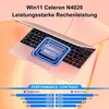Nešiojamas kompiuteris Celeron N4020 iki 2.8ghz, 14 colių Win 11 su 5g Wifi 6+256gb Ssd išplėtimu iki 1tb, Bt 4.2 1920 x 1080 Fhd Mini Multimedia Connection, Notebook su vokiška klaviatūra, auksinės spalvos
