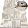 Neslystantis kilimas Fancy 120x160 madingas geometrinis beige