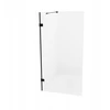 New Trendy Avexa Juodas vonios sienelė 70x150 cm su įstrižu laikikliu