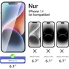 New'c 2 x privatumo apsauga, skirta iphone 14, pagaminta iš grūdinto stiklo (6,1 colio) ir 2 x kameros grūdinto stiklo kameros apsauga, skirta iphone 14 (6,1 colio) - 28 laipsnių patobulintas žiūrėjimo kampas - atsparus įbrėžimams