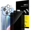 New'c 2 x privatumo apsauga, skirta iphone 14, pagaminta iš grūdinto stiklo (6,1 colio) ir 2 x kameros grūdinto stiklo kameros apsauga, skirta iphone 14 (6,1 colio) - 28 laipsnių patobulintas žiūrėjimo kampas - atsparus įbrėžimams