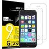 New'c grūdinto stiklo ekrano apsauga, skirta iphone 5s, 5, se, 5c, [2 vnt.] apsauga nuo įbrėžimų, pirštų atspaudų ir riebalų, hd ekrano apsauga, skirta iphone 5s, 5, se, 5c